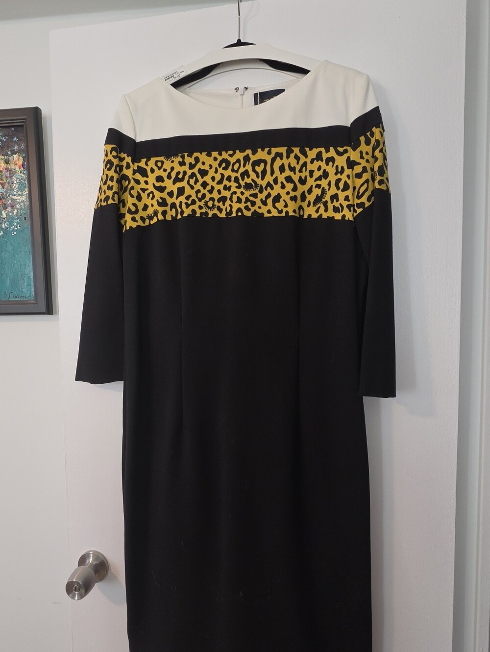 Class Roberto Cavalli Pencil Dress Black/animal Print NWT Size 14